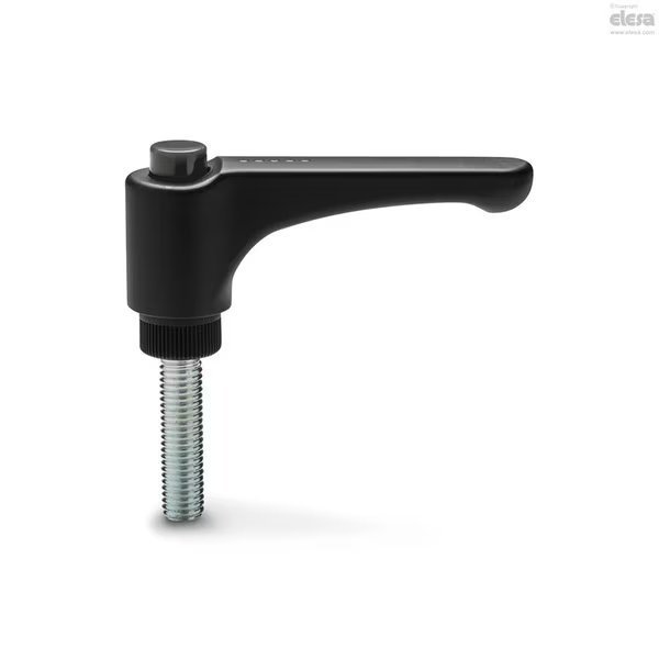Zinc-plated steel threaded stud, ERW.63-p-M6x10-C1, Elesa, Mfr#: ERW-p